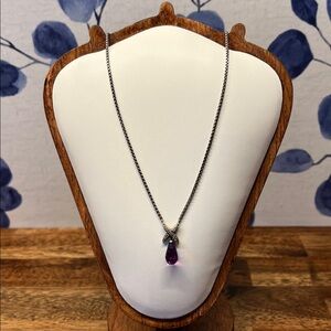 David Yurman Diamond amethyst necklace